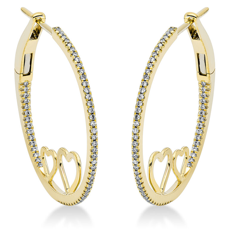 Creolen 18 kt GG "Herzen"