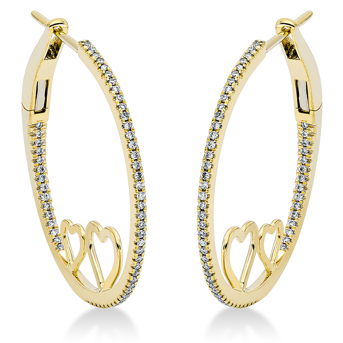Creolen 18 kt GG "Herzen"