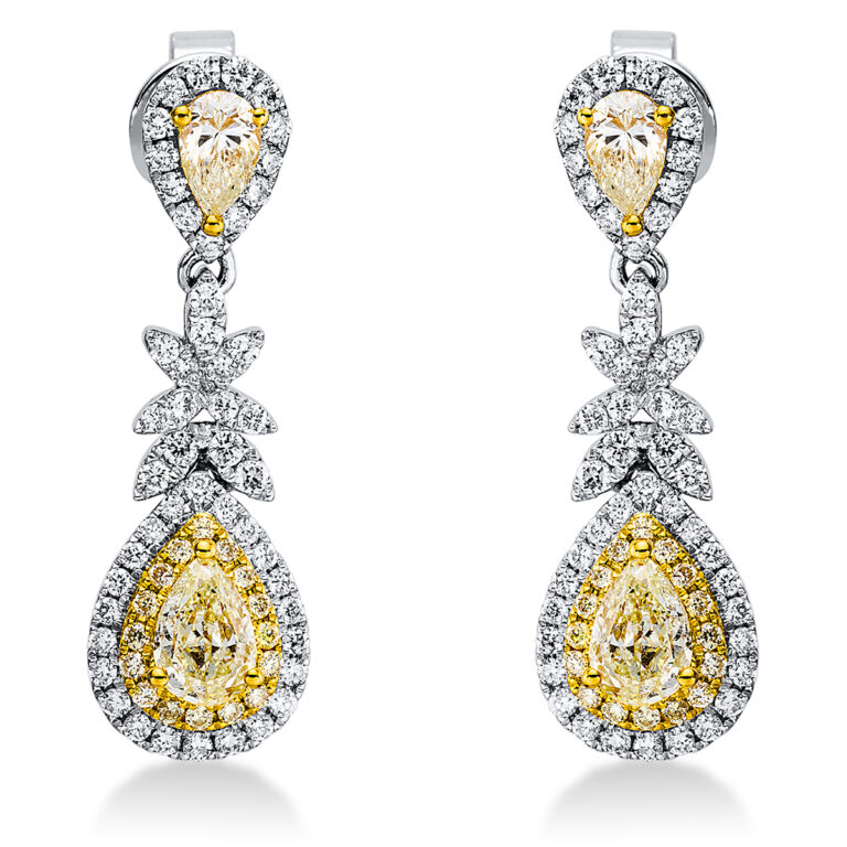 Ohrschmuck 3er-Krappe 18 kt WG+GG