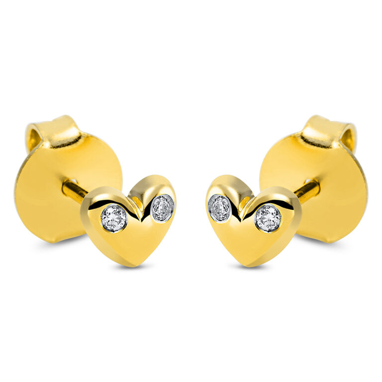 Ohrschmuck 18 kt GG "Herz"