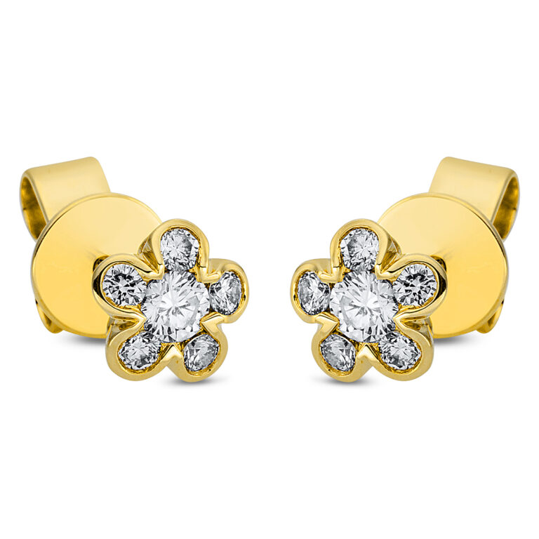 Ohrschmuck 18 kt GG "Blume/Blumen"