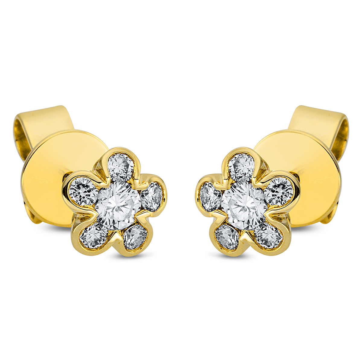 Ohrschmuck 18 kt GG "Blume/Blumen"