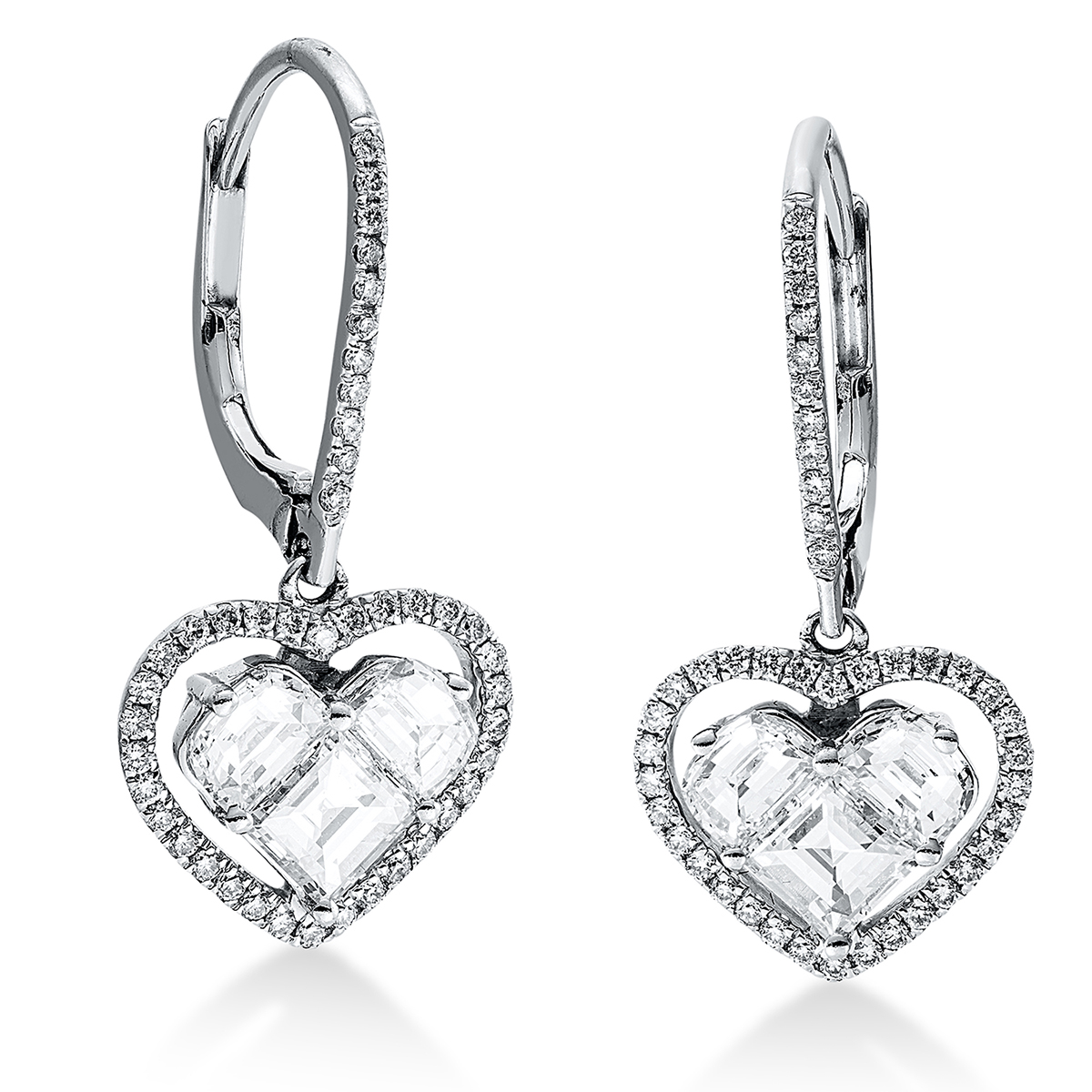 Ohrschmuck 18 kt WG "Herz"