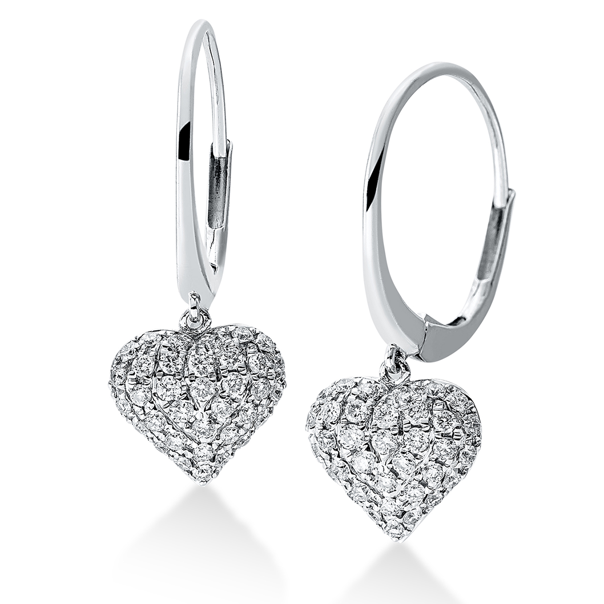 Ohrschmuck 18 kt WG "Herz"