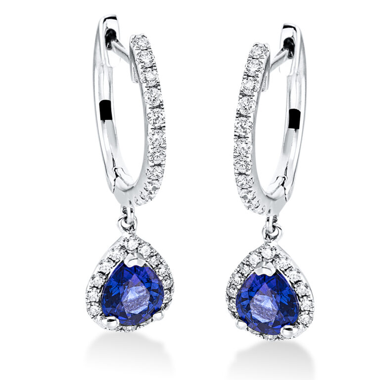 Ohrschmuck 3er-Krappe 18 kt WG "Tropfen"