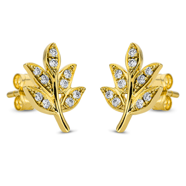 Ohrschmuck 18 kt GG "Blatt"