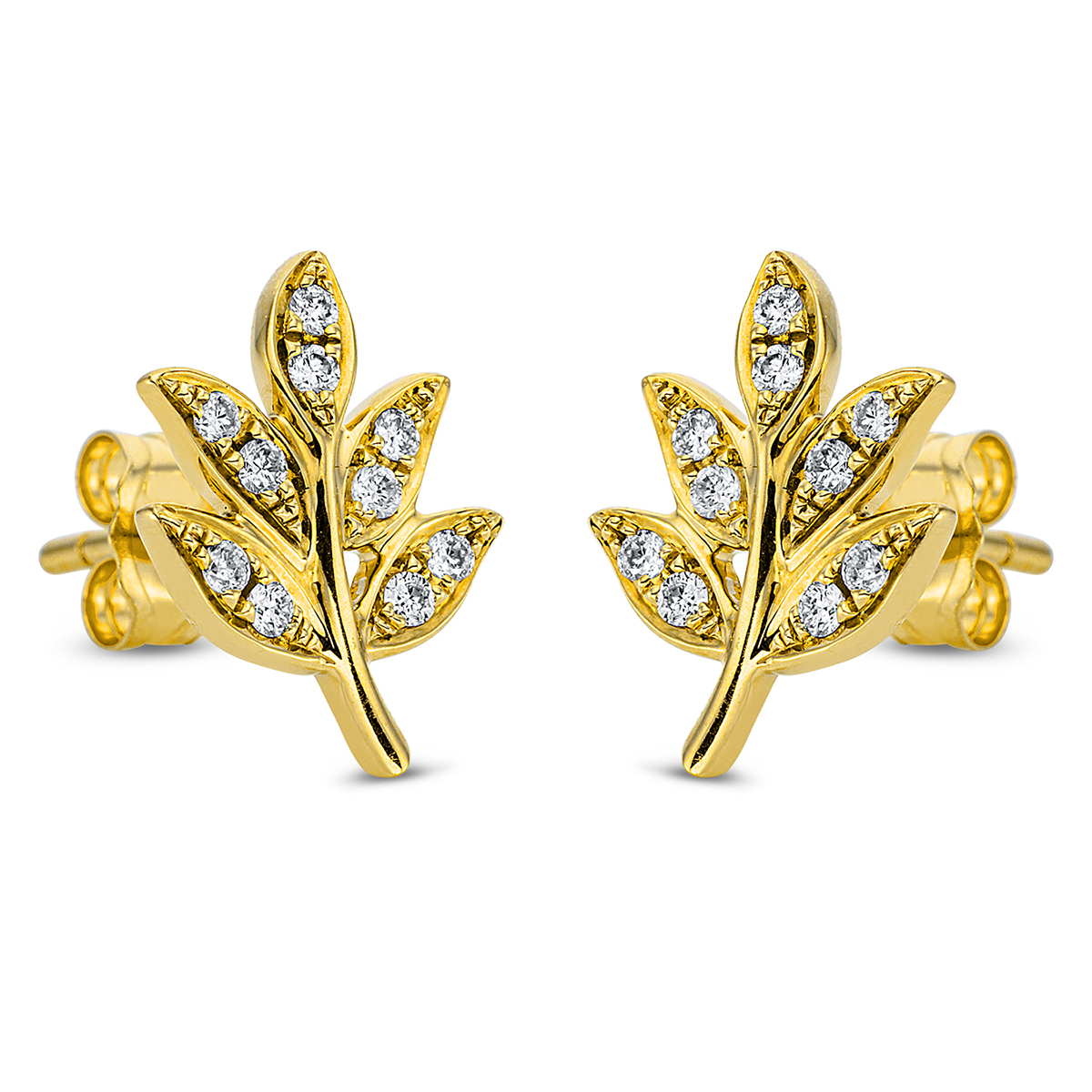 Ohrschmuck 18 kt GG "Blatt"
