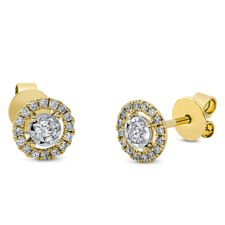 Ohrstecker 18 kt GG+WG