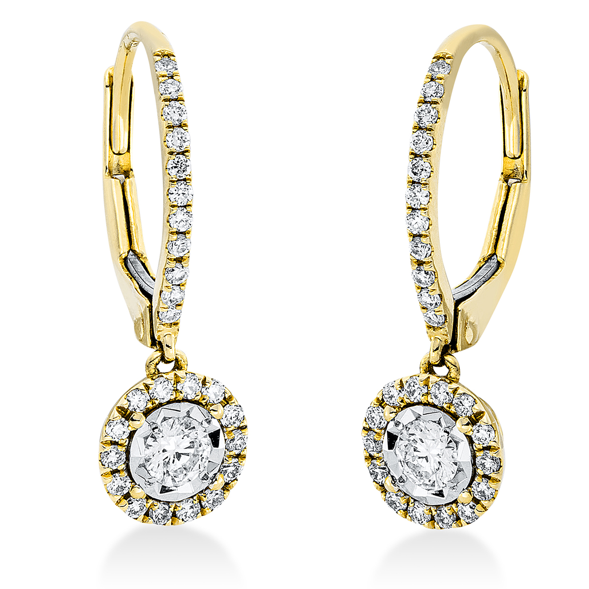 Ohrschmuck 18 kt GG+WG