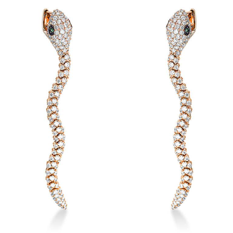 Ohrschmuck 18 kt RG "Schlange"