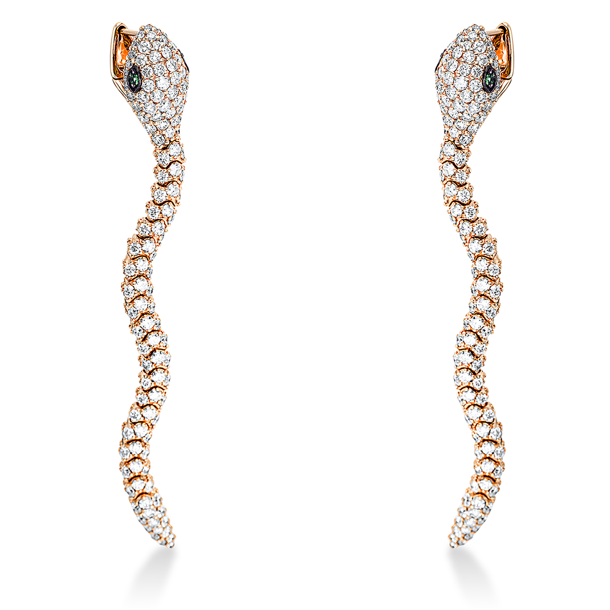 Ohrschmuck 18 kt RG "Schlange"