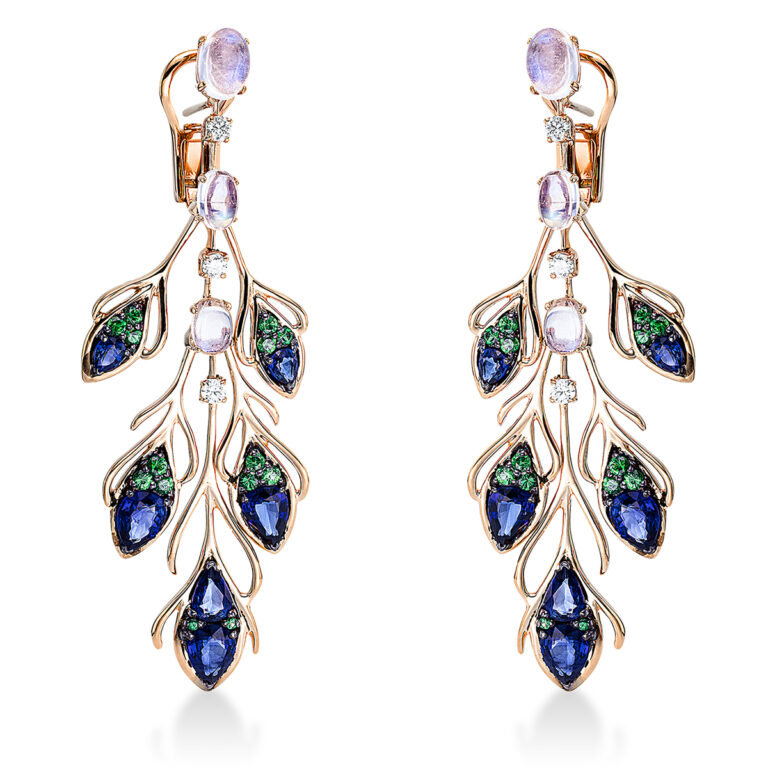 Ohrschmuck 18 kt RG "Blatt"