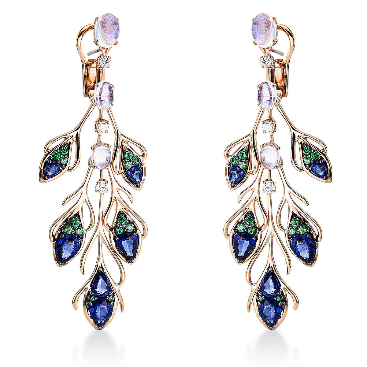 Ohrschmuck 18 kt RG "Blatt"