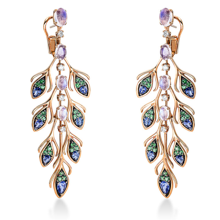 Ohrschmuck 18 kt RG "Blatt"