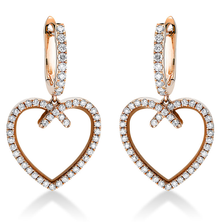 Ohrschmuck 18 kt RG "Herz"