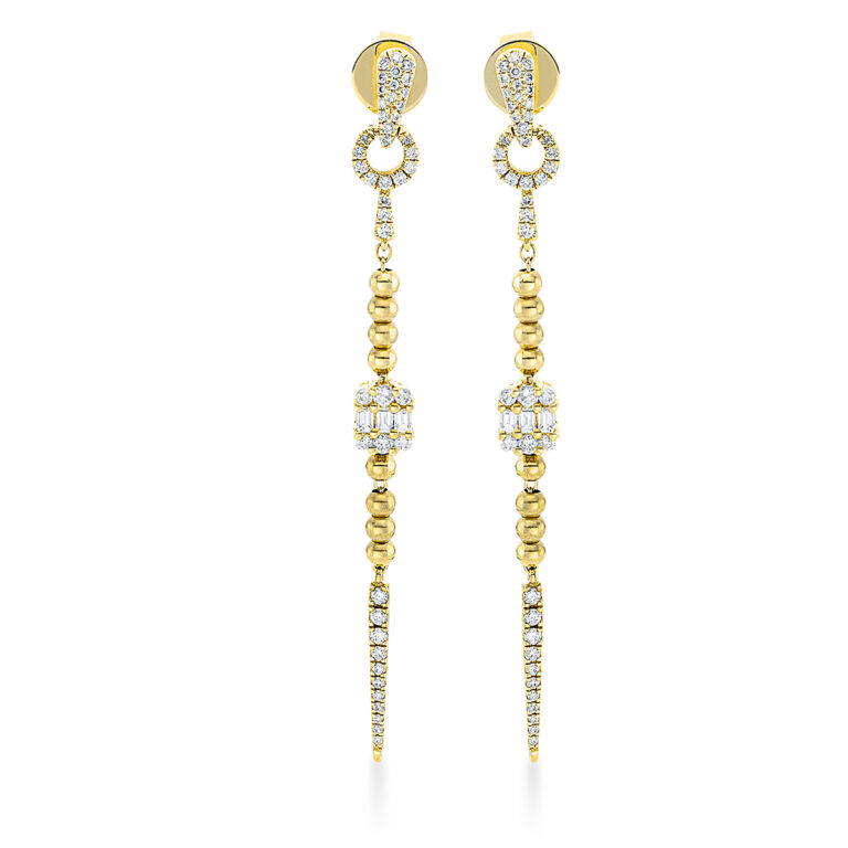 Ohrschmuck 18 kt GG, gold ball