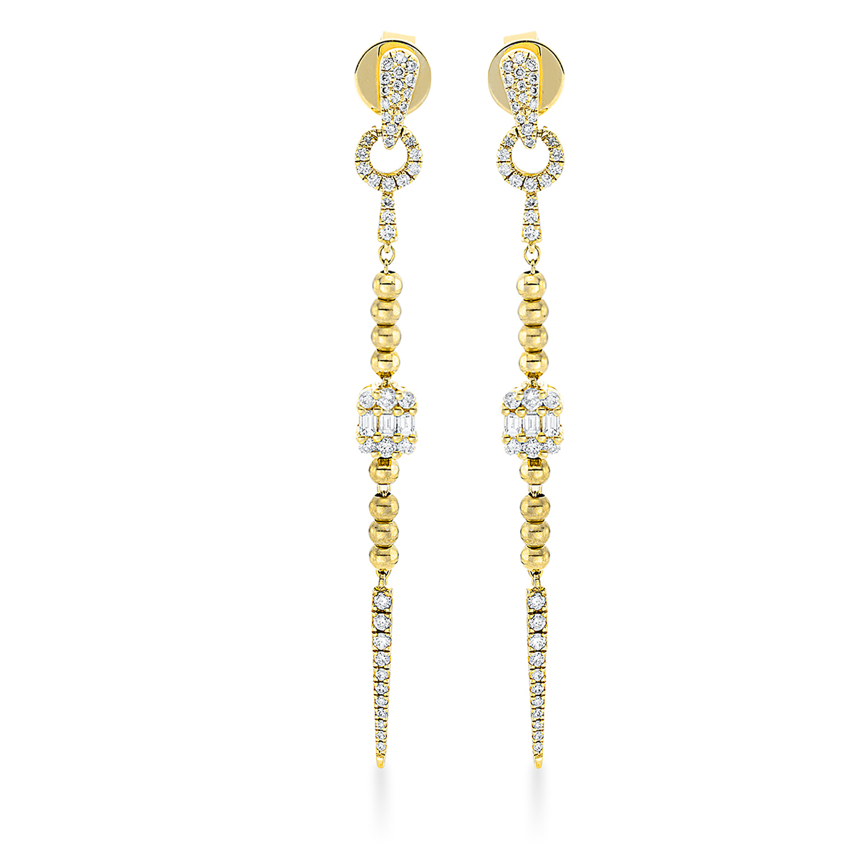Ohrschmuck 18 kt GG, gold ball