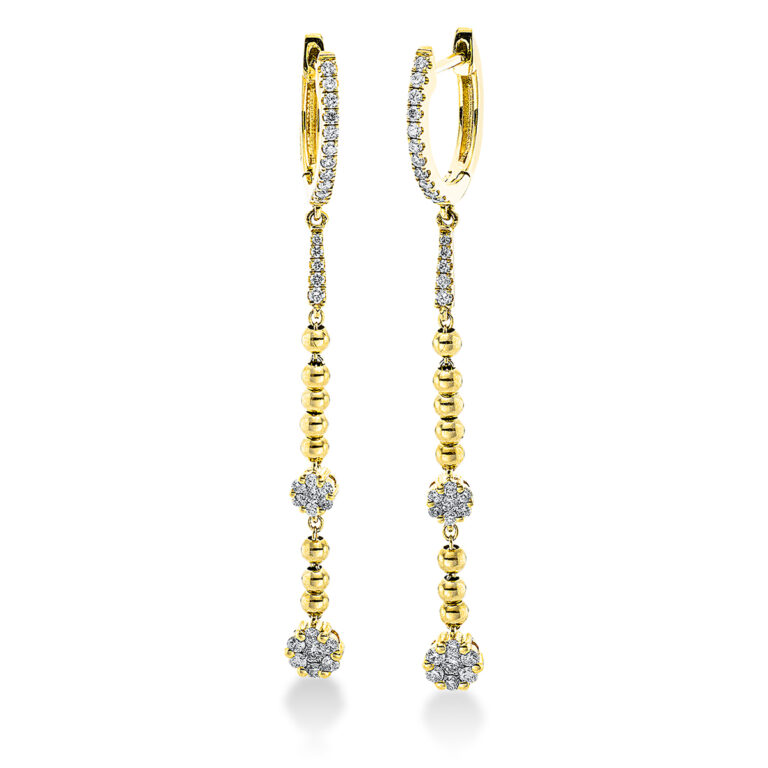 Ohrschmuck 18 kt GG, gold ball