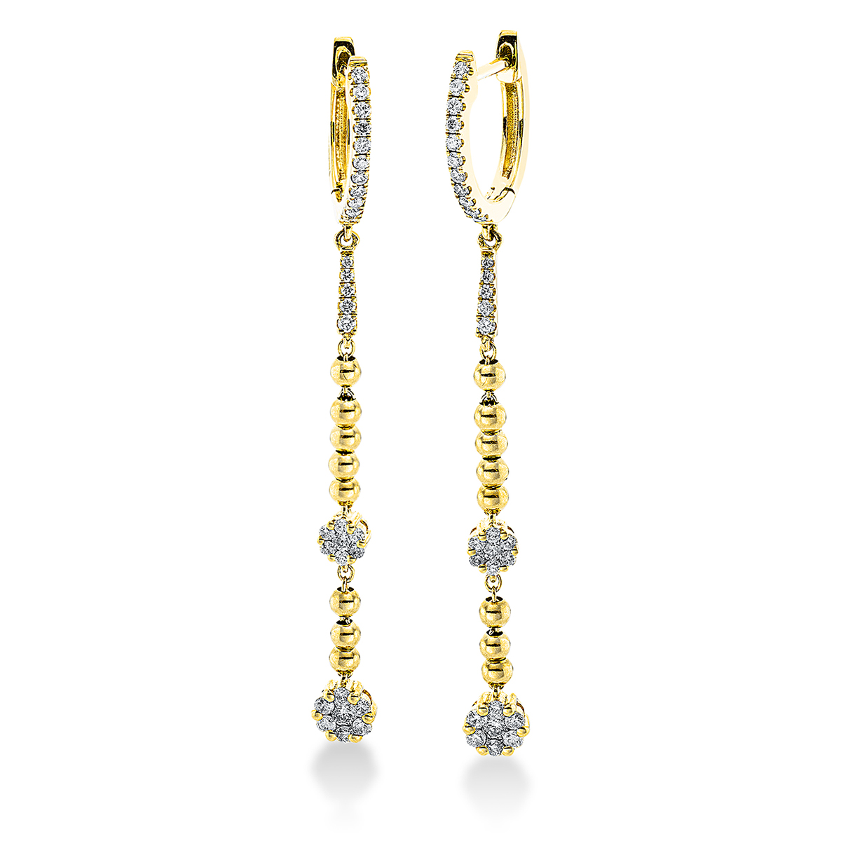 Ohrschmuck 18 kt GG, gold ball