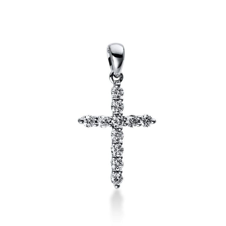 Anhänger 18 kt WG "Kreuz", mit Öse