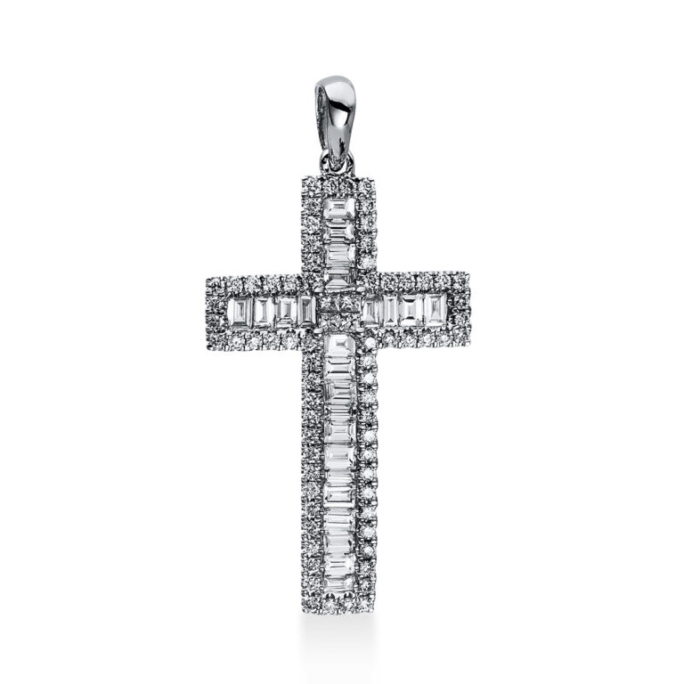Anhänger 18 kt WG "Kreuz", mit Öse