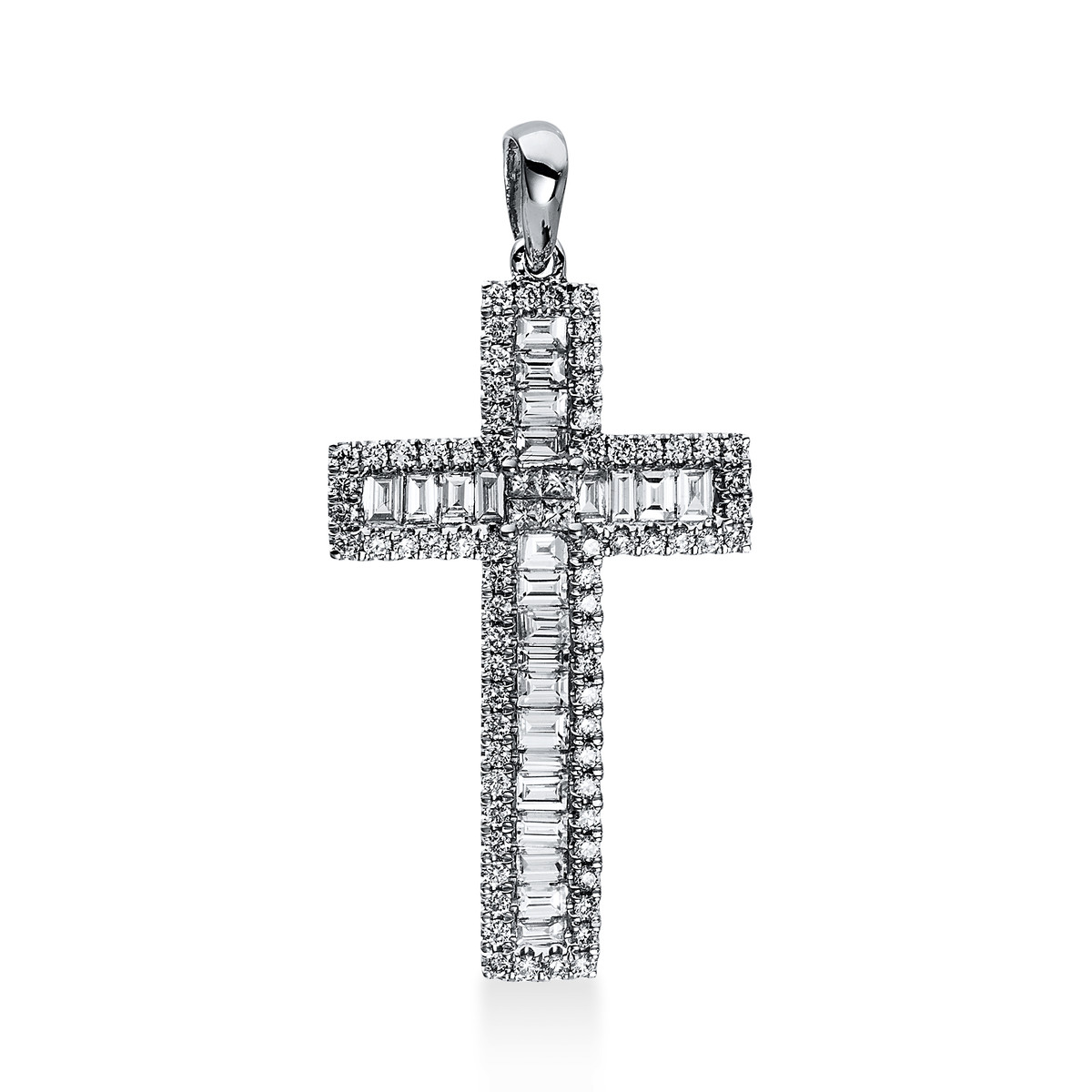 Anhänger 18 kt WG "Kreuz", mit Öse