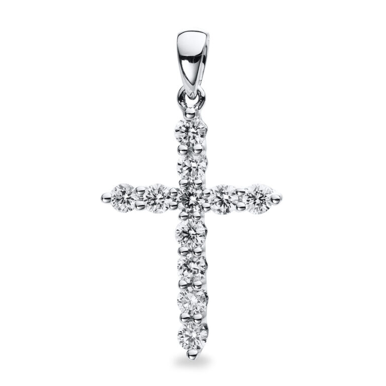 Anhänger 18 kt WG "Kreuz", mit Öse