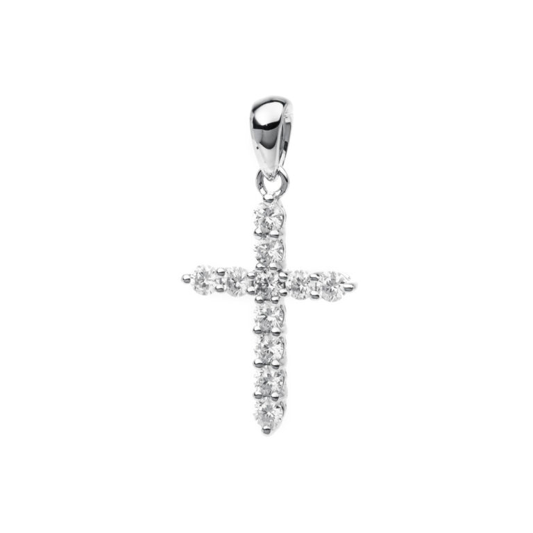 Anhänger 18 kt WG "Kreuz", mit Öse