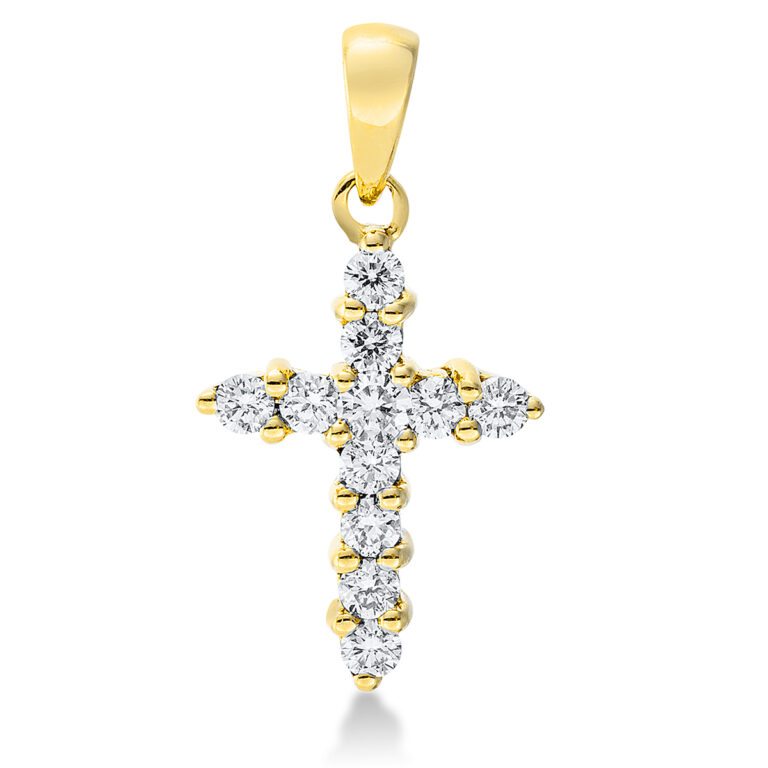 Anhänger 18 kt GG "Kreuz", mit Öse