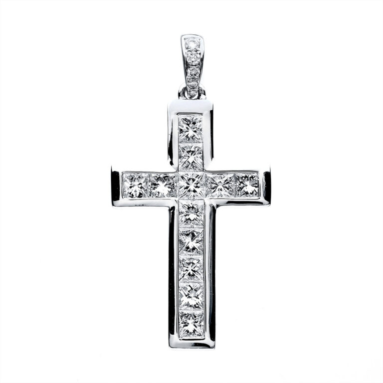 Anhänger 18 kt WG "Kreuz", mit Öse