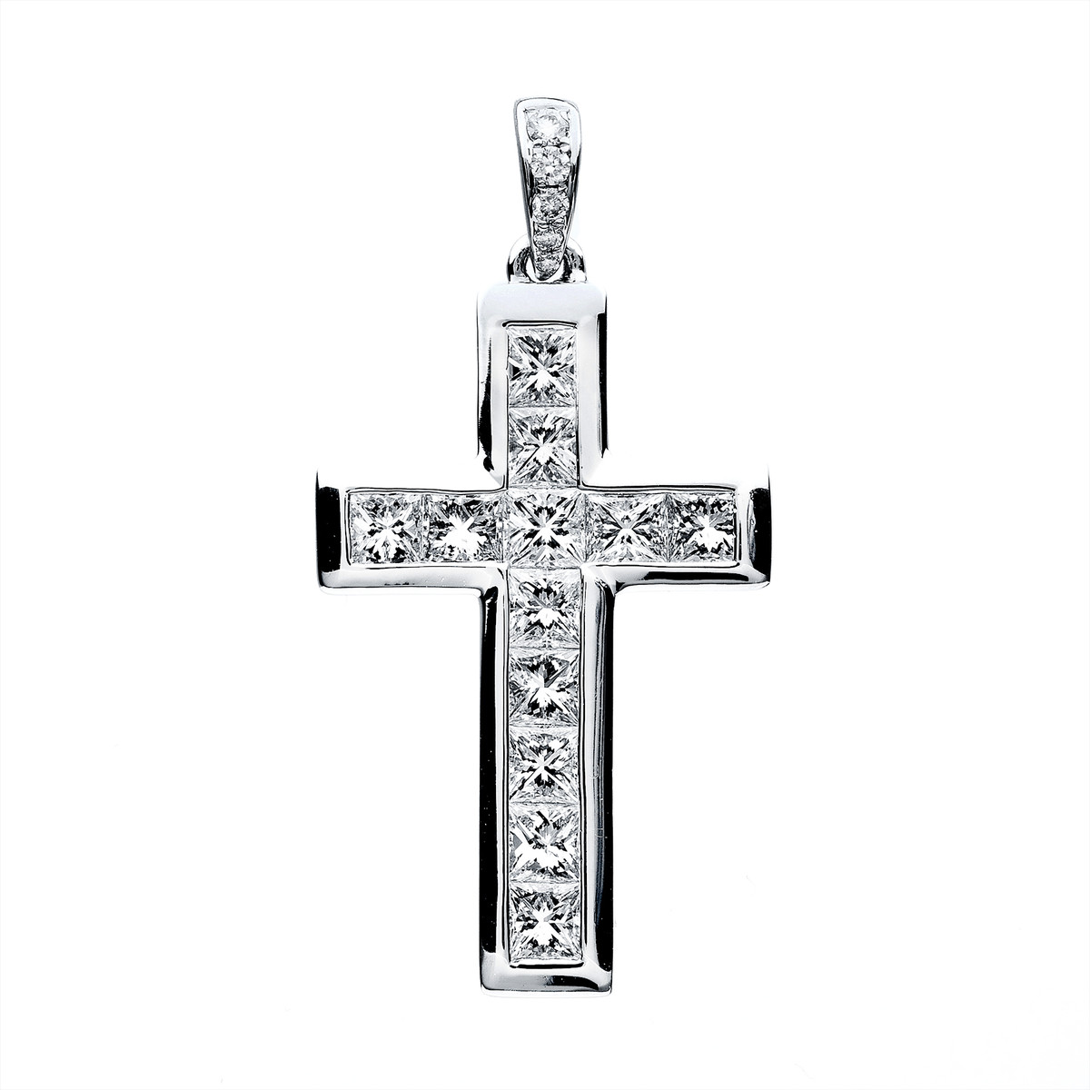 Anhänger 18 kt WG "Kreuz", mit Öse
