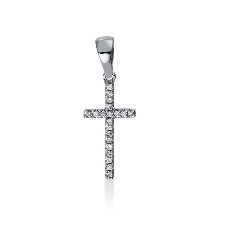 Anhänger 18 kt WG "Kreuz", mit Öse