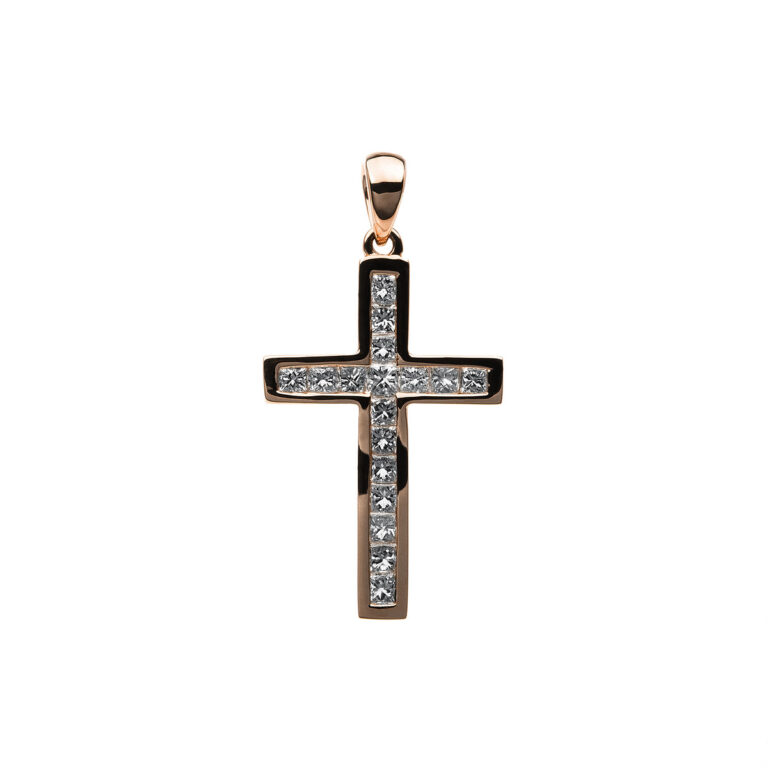 Anhänger 18 kt RG "Kreuz"
