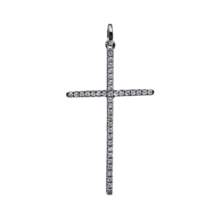 Anhänger 18 kt WG "Kreuz", mit Öse