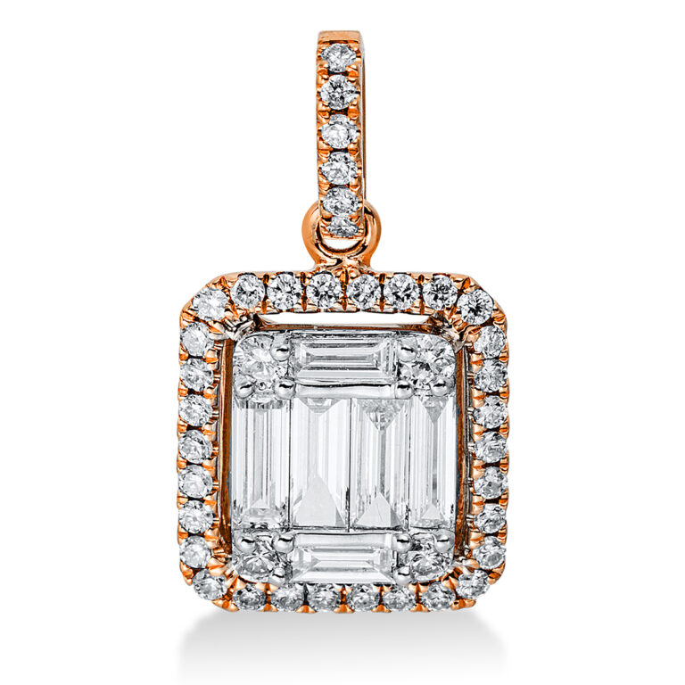 Anhänger 18 kt RG+WG, mit Öse