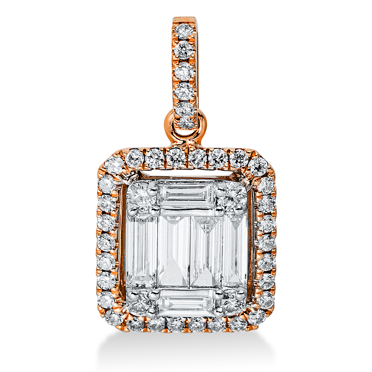Anhänger 18 kt RG+WG, mit Öse