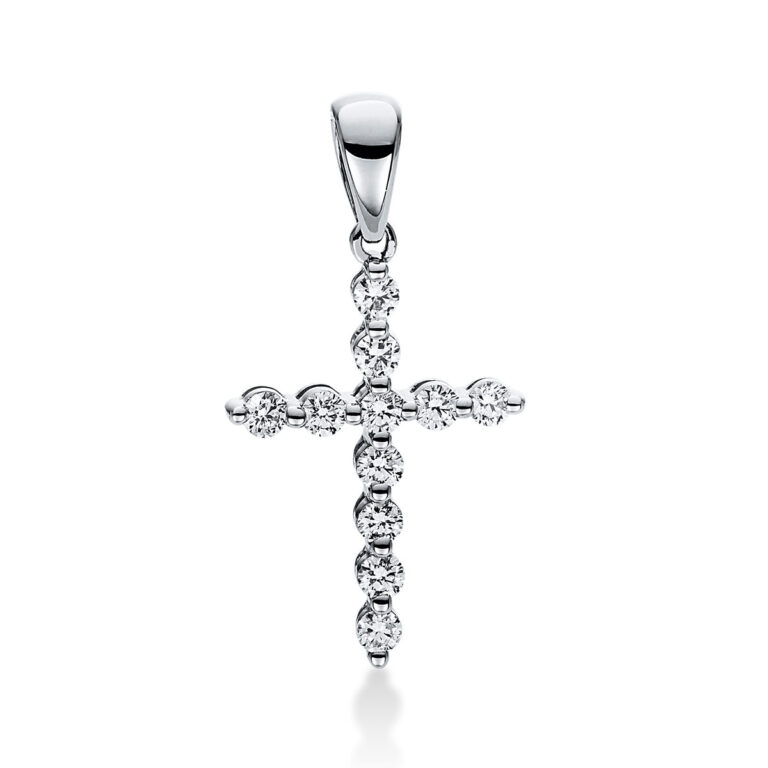 Anhänger 18 kt WG "Kreuz", mit Öse