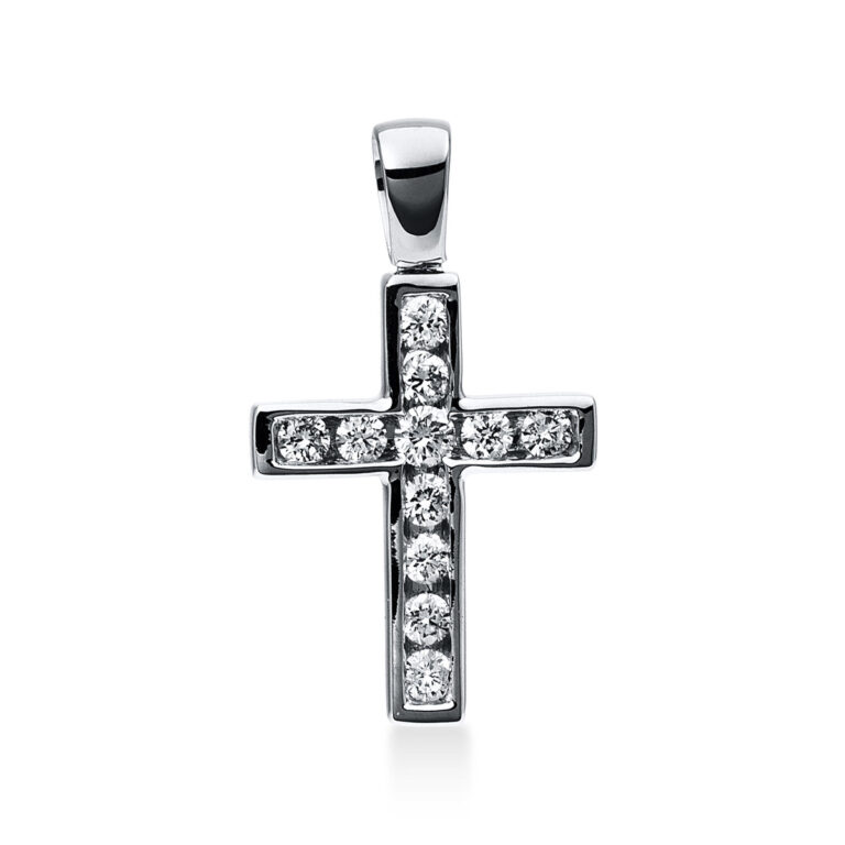 Anhänger 18 kt WG "Kreuz", mit Öse