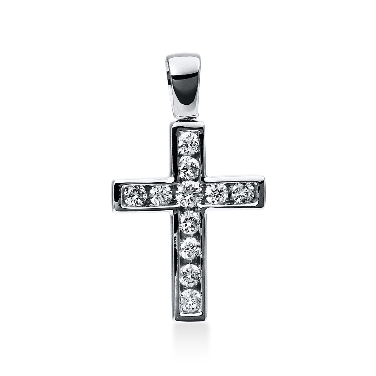 Anhänger 18 kt WG "Kreuz", mit Öse