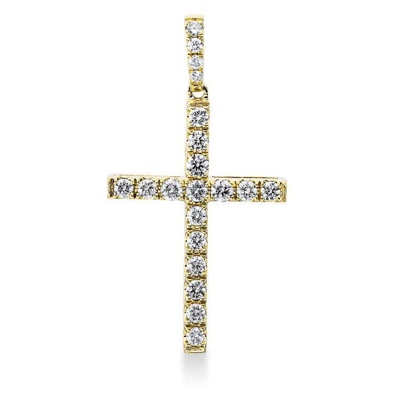 Anhänger 18 kt GG "Kreuz", mit Öse