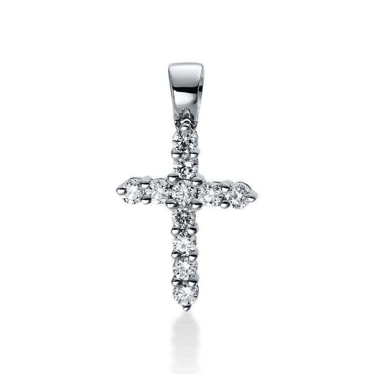 Anhänger 18 kt WG "Kreuz", mit Öse
