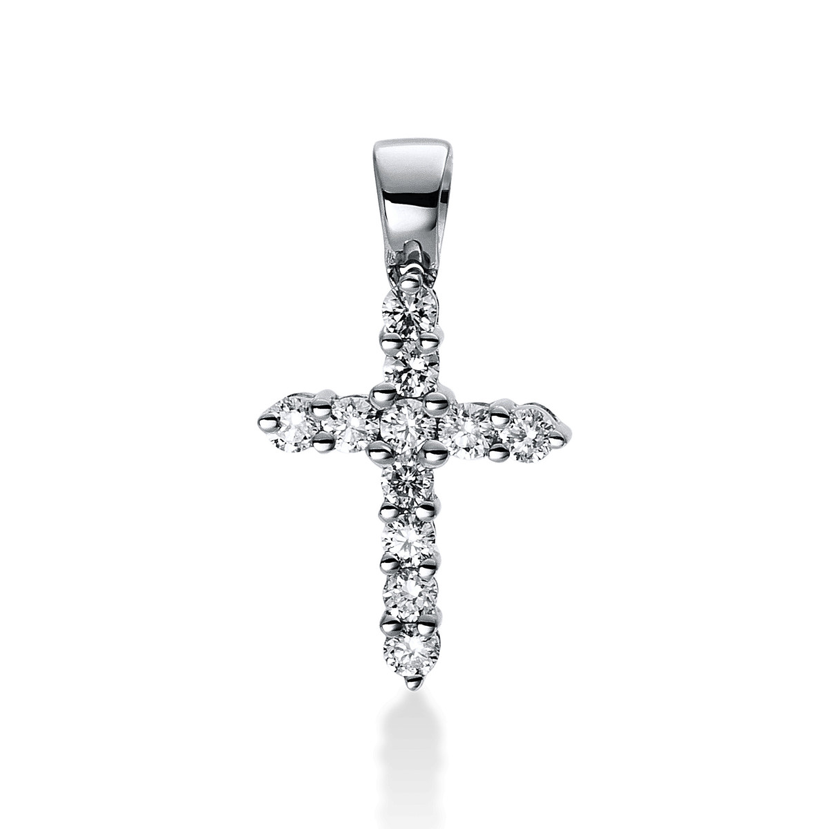 Anhänger 18 kt WG "Kreuz", mit Öse