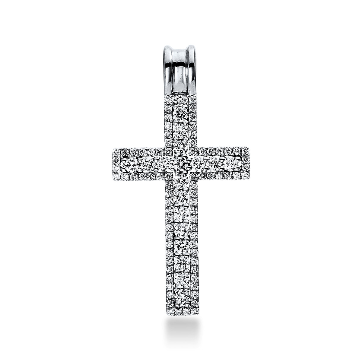Anhänger 18 kt WG "Kreuz", mit Öse