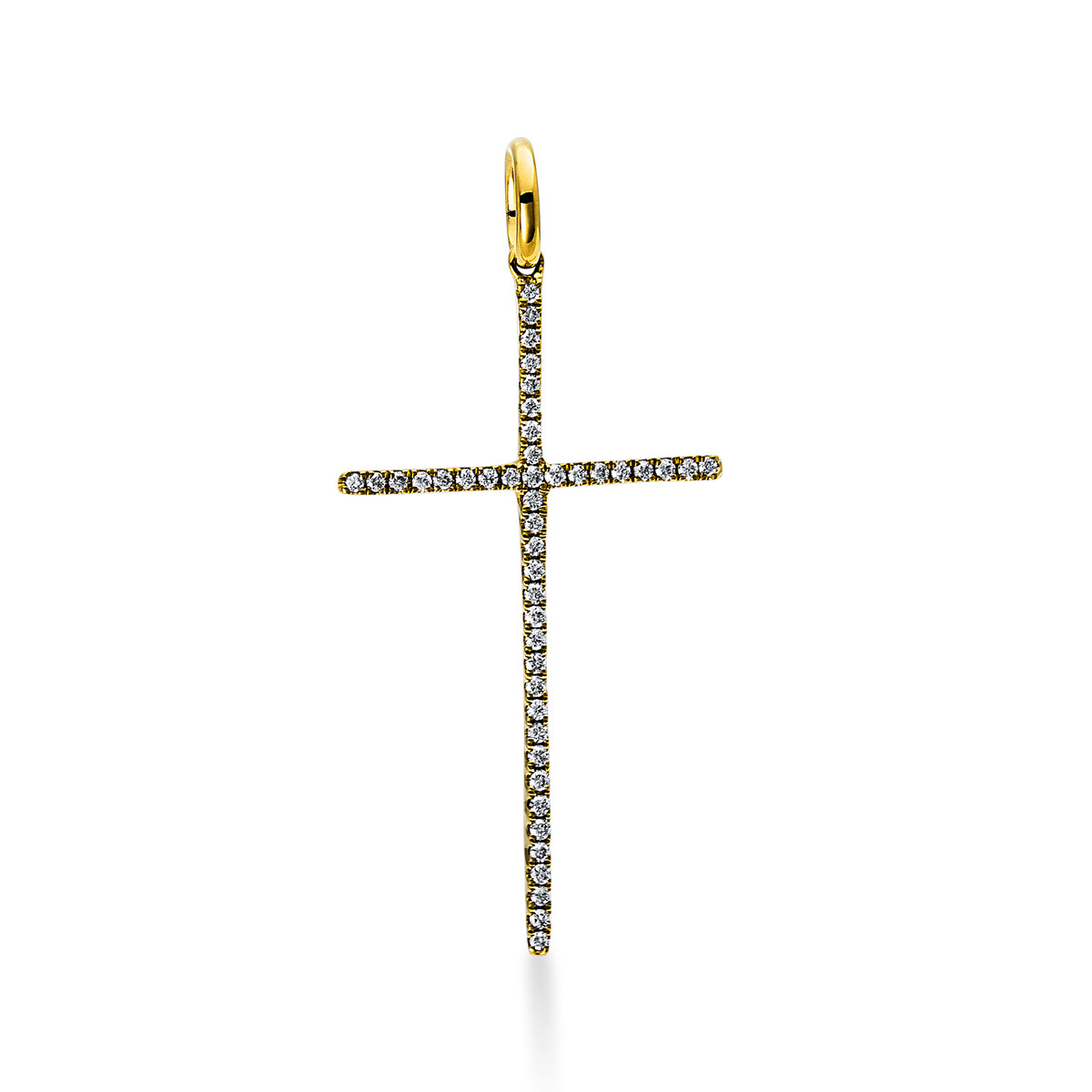 Anhänger 18 kt GG "Kreuz", mit Öse