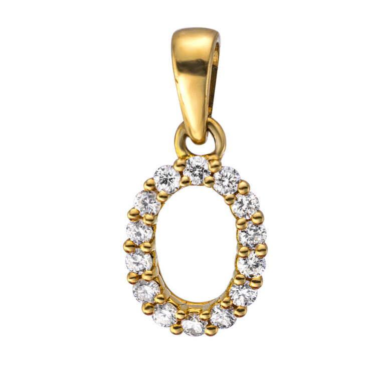 Anhänger 18 kt GG "Oval", mit Öse