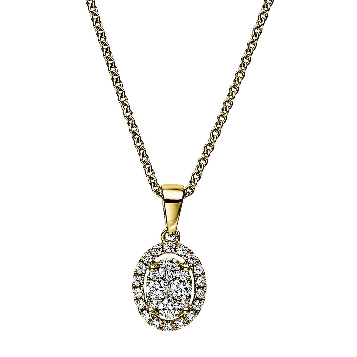 Anhänger 14 kt GG "Oval", mit Öse