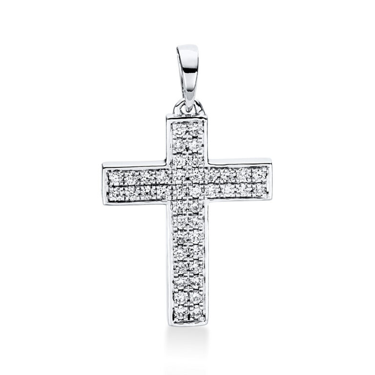 Anhänger 18 kt WG "Kreuz", mit Öse