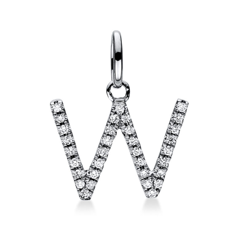 Anhänger 18 kt WG "W"