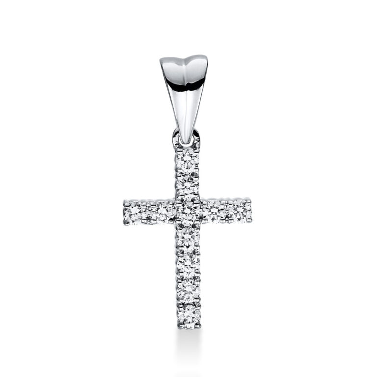 Anhänger 18 kt WG "Kreuz", mit Öse