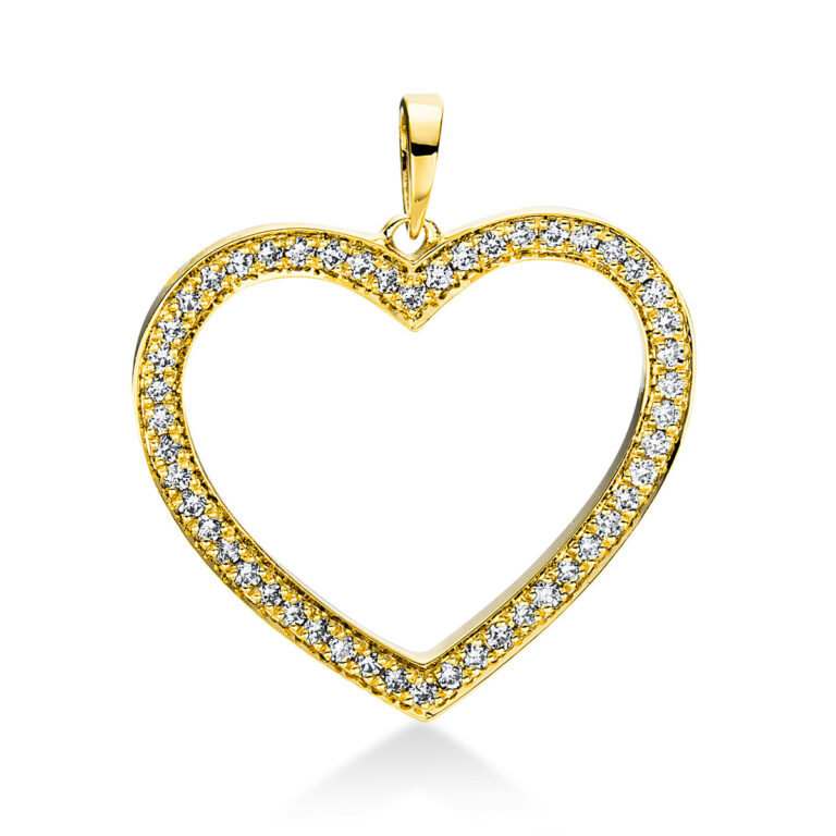 Anhänger 18 kt GG "Herz", mit Öse